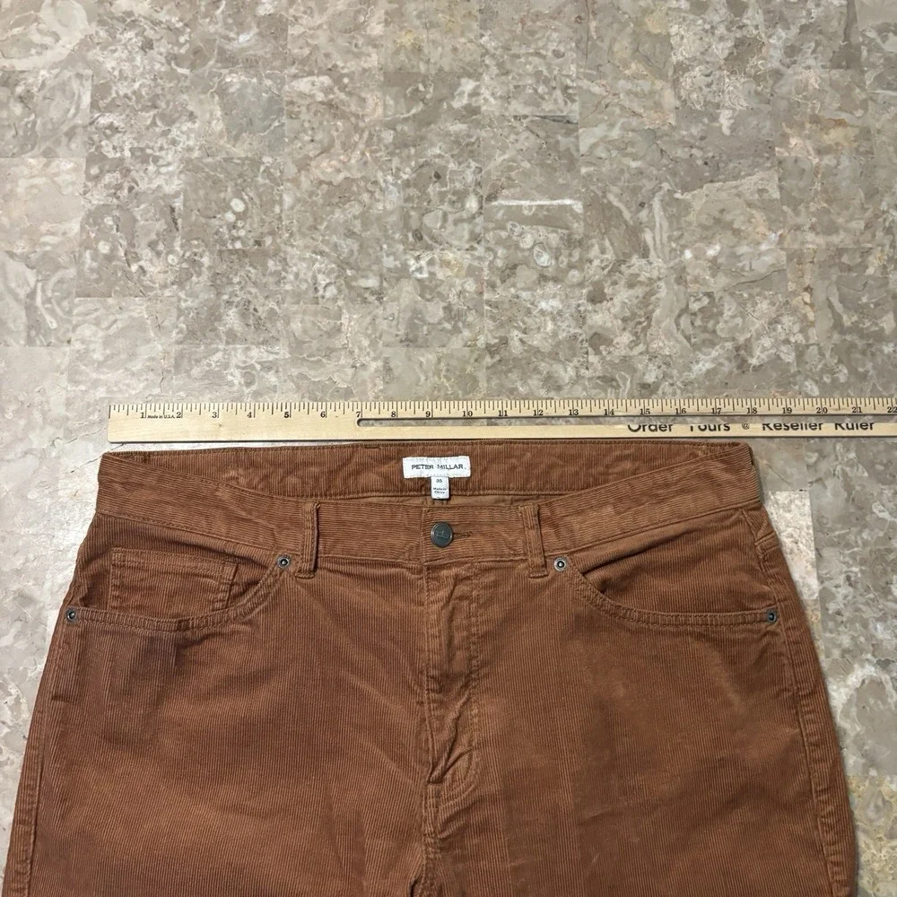 Peter Millar Pants Mens 35 (fits 36x33) Rust Orange Superior Corduroy Stretch